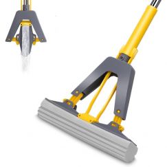 8Pcs Stainless Steel Cotton Sponge Mop Folded Squeezing Water Cleaning Tool 