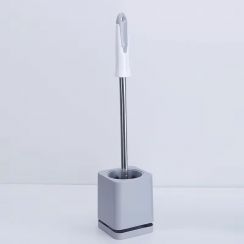 10Sets Stainless Steel Drain Base Long Handle Hotel WC Clean Toilet Brush 