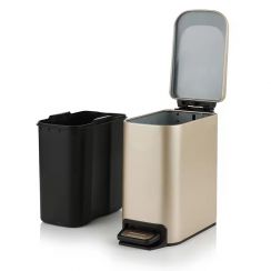 3Pcs Durable Trash Can Wide Opening Indoor Anti Fingerprint Trash Can