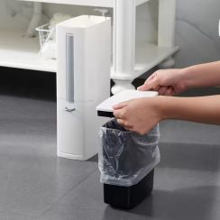 4Sets Toilet Trash Can Garbage Bins Trash Can With Toilet Brush 