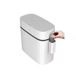 6Pcs With Lid Press Type Bathroom Waste Paper Trash Can Toilet 