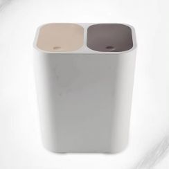 5Pcs Press Type Simple Home Double Lid Trash Can Bathroom Kitchen 