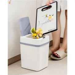 5Pcs Plastic Garbage Waste Bin with Lid Trash Can 