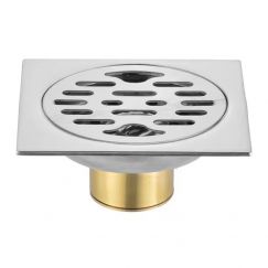 2Sets Stainless Steel Floor Drain Thickened Bathroom Toilet Copper Seal 