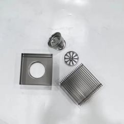 2Sets Stainless Steel Floor Drains Bathroom Toilet Shower Displacement Drains 
