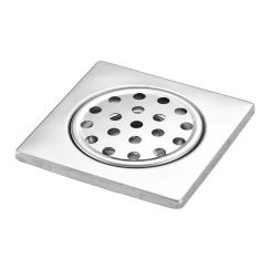 5Sets Bathroom Wire Drawing Bright Face Square Drain For Bathroom